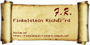 Finkelstein Richárd névjegykártya